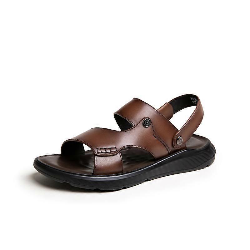 Yetişkin Sandalet Hakiki Deri Yetişkin Ayakkabıları Nefes Alabilir Yüksek Kaliteli Lüks Ayakkabılar Yetişkin Plaj Ayakkabıları Platform Terlik