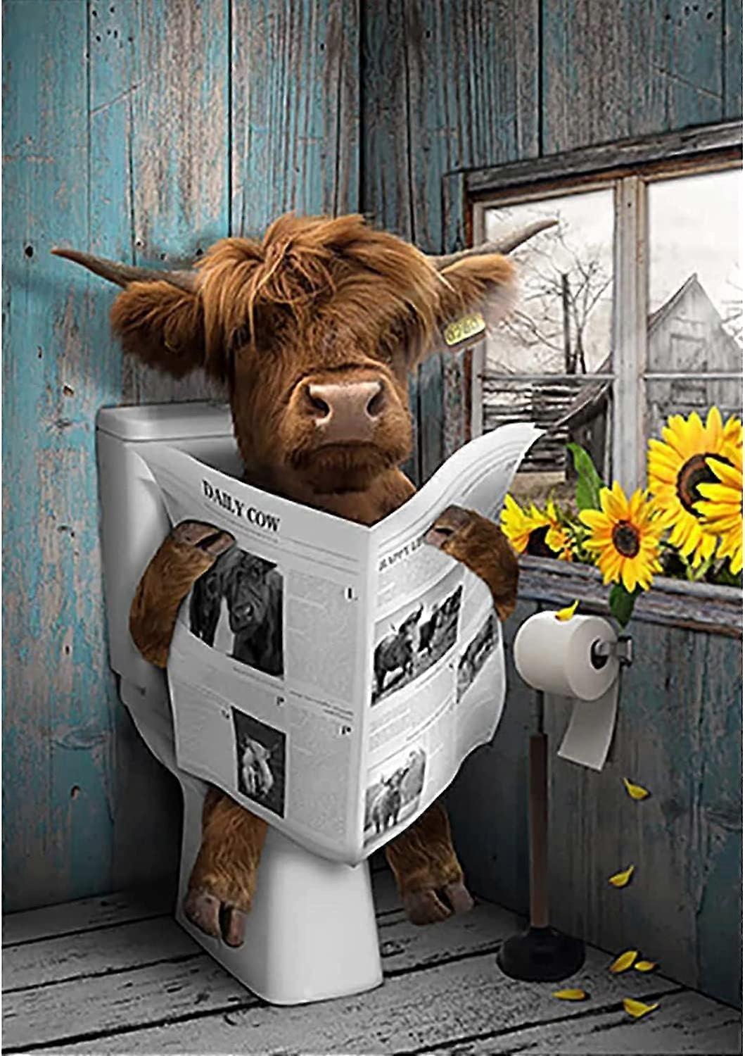 Diamond Painting Art Kits5D Diamond Painting Kits for Adults, Cow Painting Pictures Arts Home Wall Decor 30 40cm