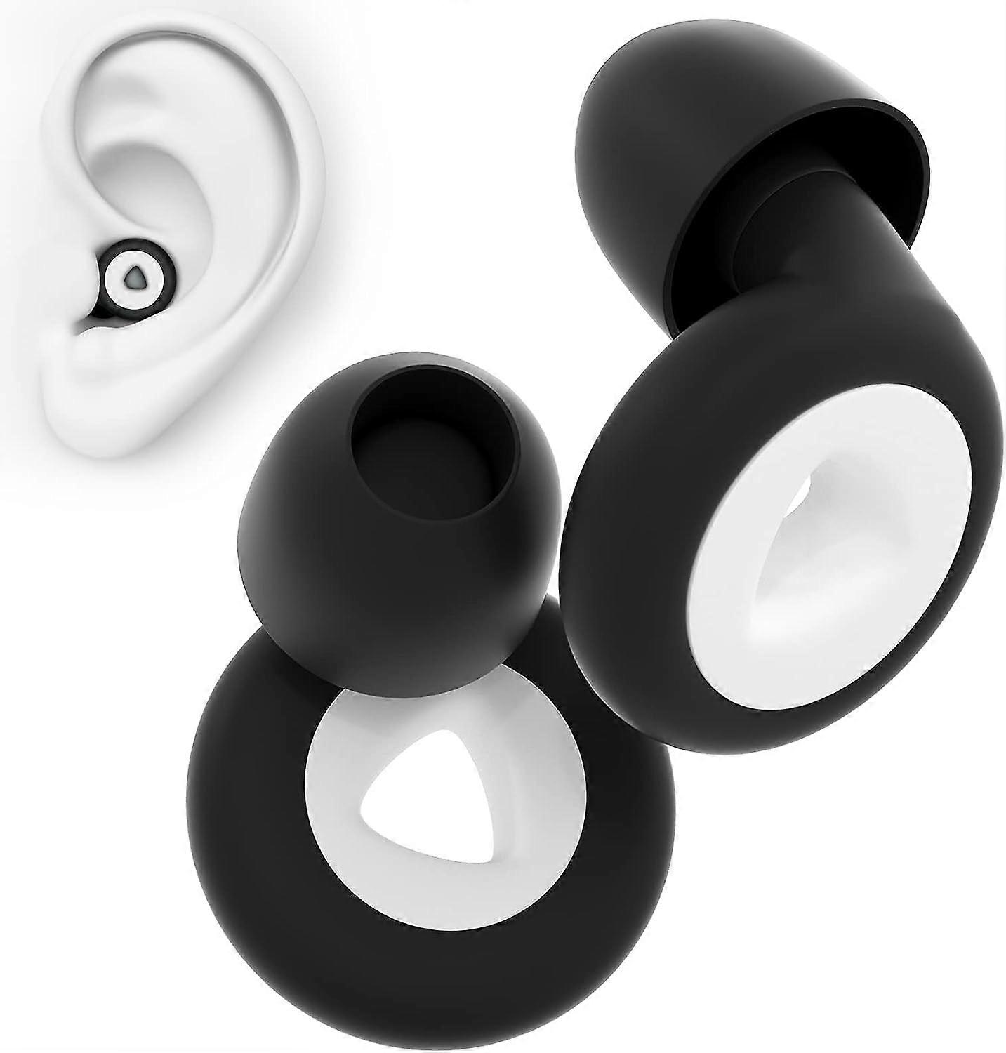 Earplugs for Sleeping - 1 Pair 27dB Noise Canceling Plugs, Reusable Silicone Hearing Protection, Earplugs for Sleeping