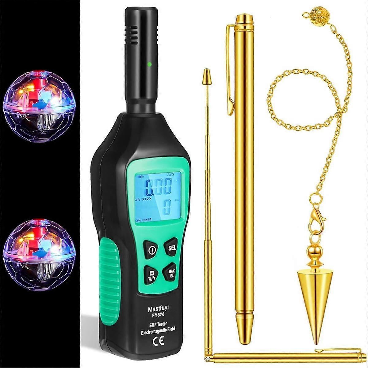 Equipment Kit, 3-in-1 Emf Sensor Tester Detector, Divining Rod,for Indoor Outdoor
