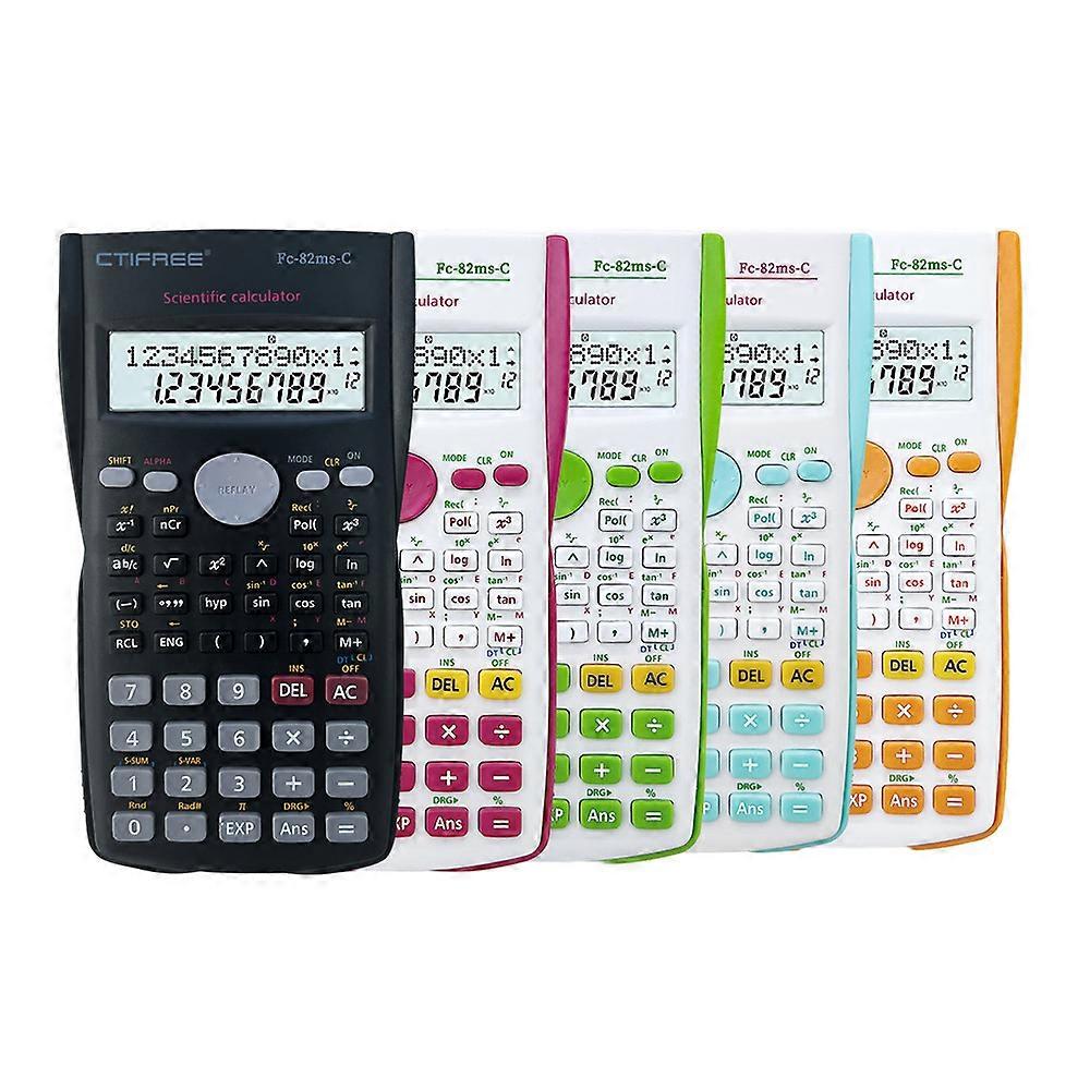 2-Line Engineering Scientific Calculator, Suitable for School and Business,Red