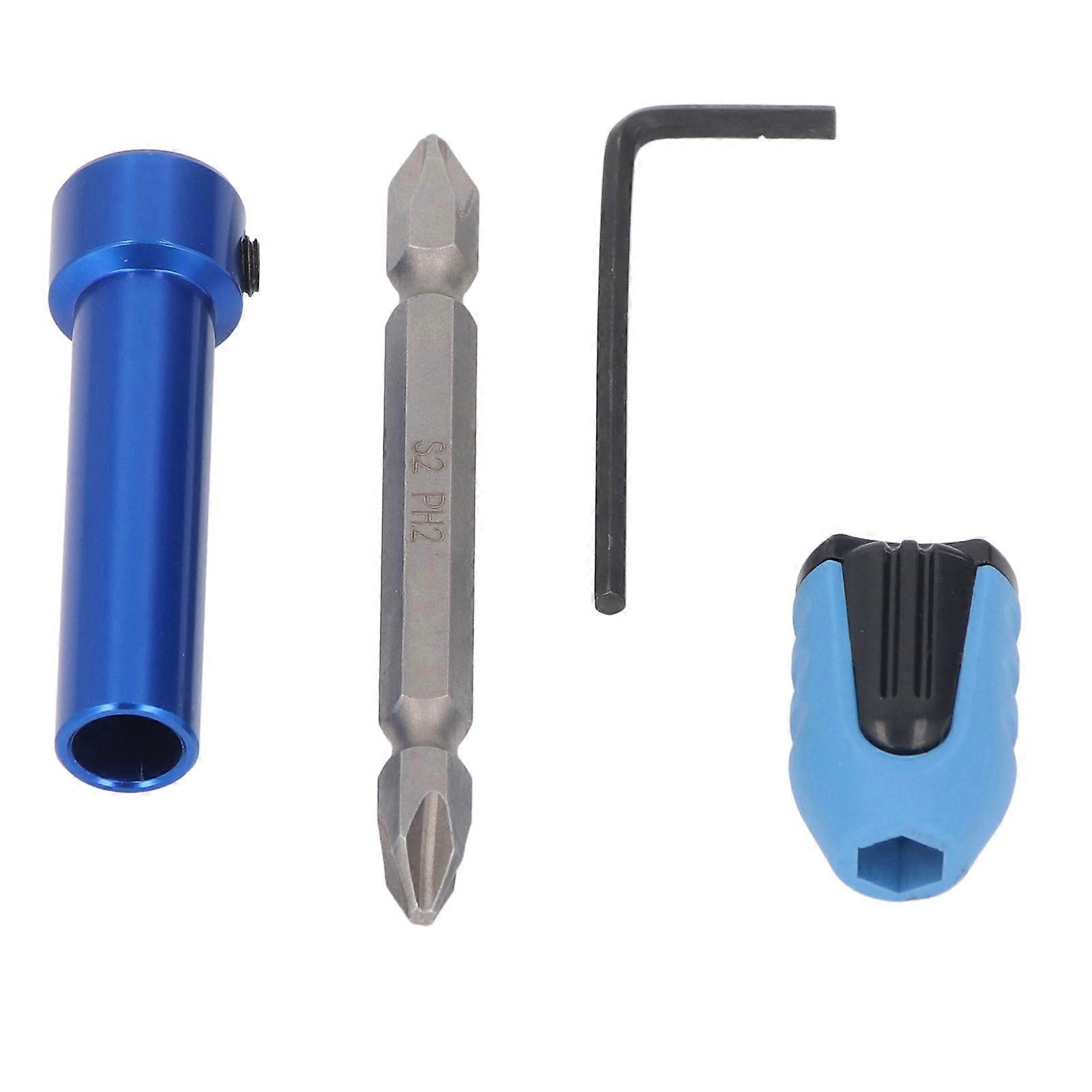 Hex Shank Screwdriver Bit Holder Alloy Steel Dual Sided Driver Bit Limit Stop L Wrench Set for Fastening Drilling Tasks