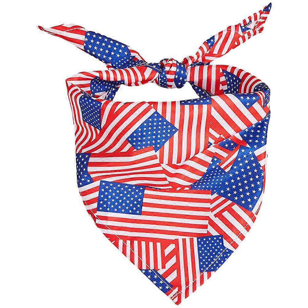 Decorative Dog Bandana American Flag Style Cat Dog Kerchief Dog Triangle Bib