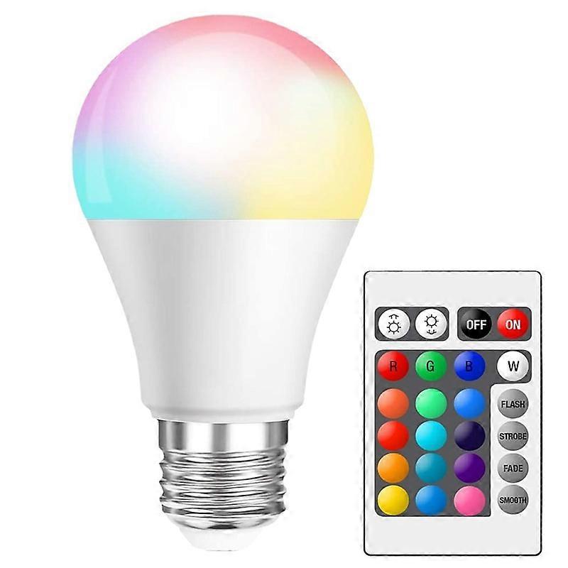 16 Colors RGB Bulb LED Multicolor Bulb E27 Base 220V Household Lighting Dimmable 24 Key Remote Control Atmosphere Neon Light