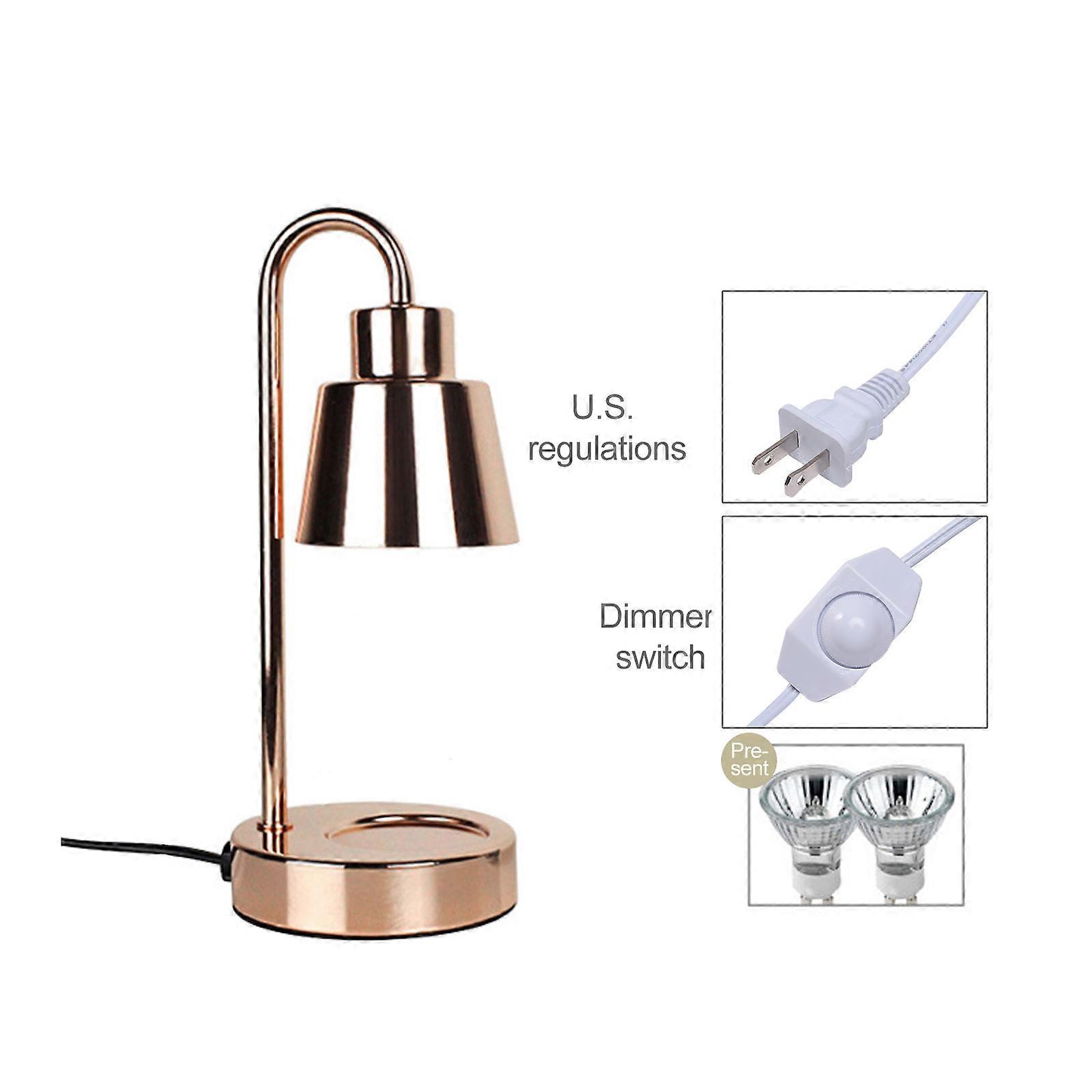 Candle Warmer Lamps, Dimmable Candle Lamp with 2 Bulbs, Top Down Candle Warmer on Table