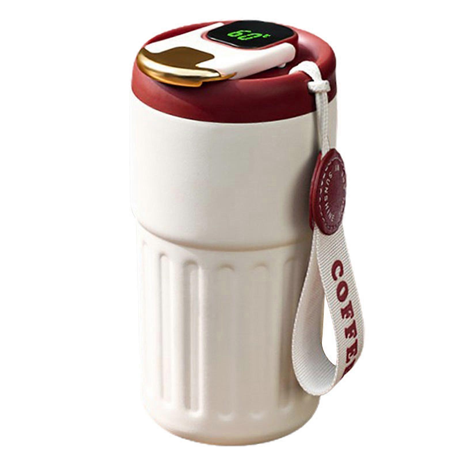 450ml Coffee Cup Leak-proof Intelligent Temperature Display Stainless Steel Summer Car Traveling Portable Thermal Mug with Lid Daily Use Jikaixiang