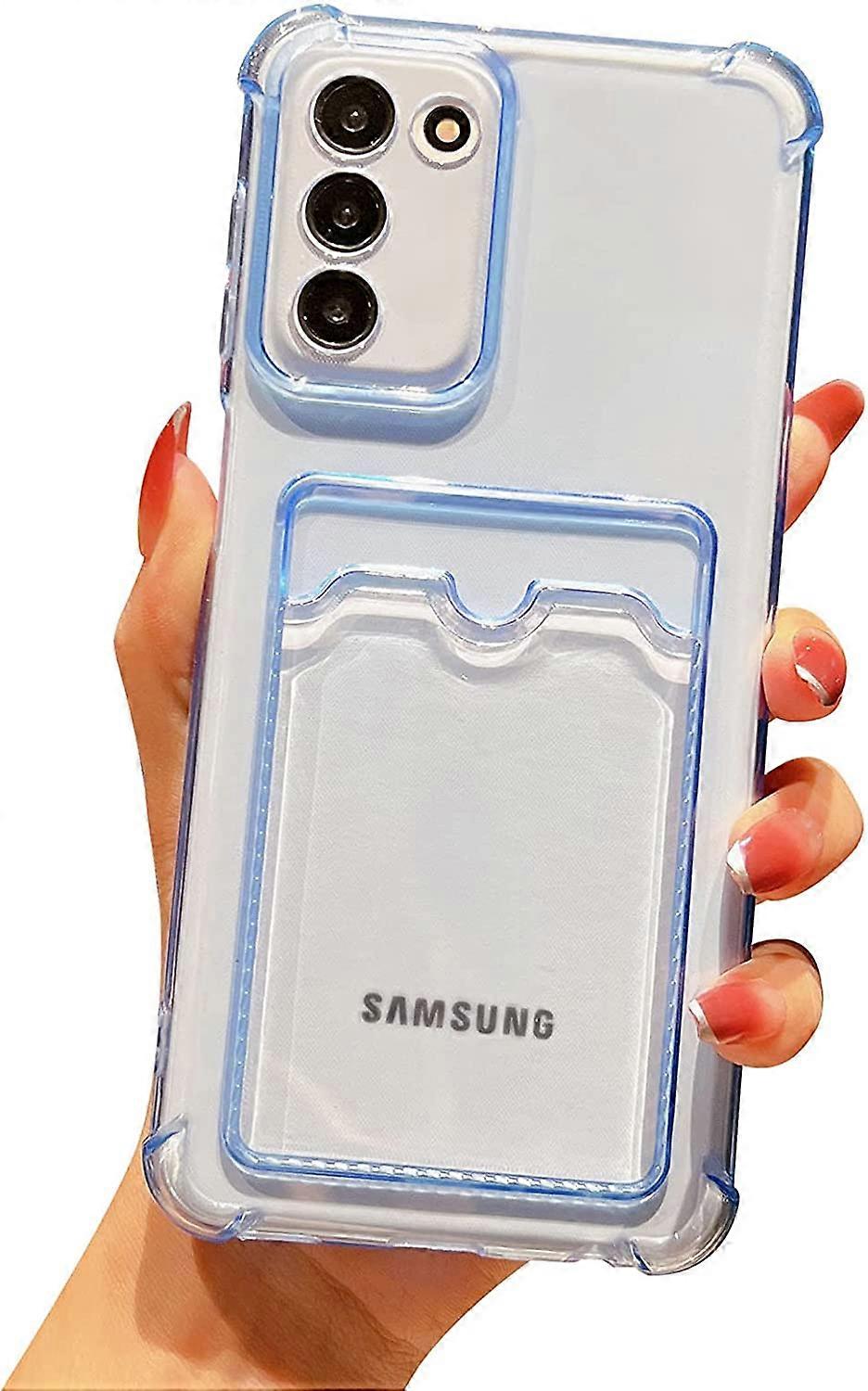 Compatible with Samsung Galaxy S23 Plus case,Wallet Phone Case Upgrade Slim Fit Card Slot Transparent Case Protective Soft Shockproof Case with Card H