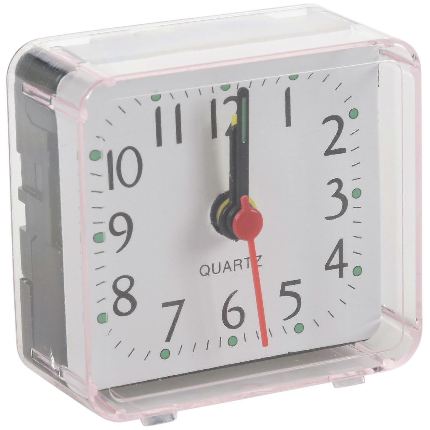 1PCS Portable Cute Mini Cartoon Multi-function Table Clockswhite