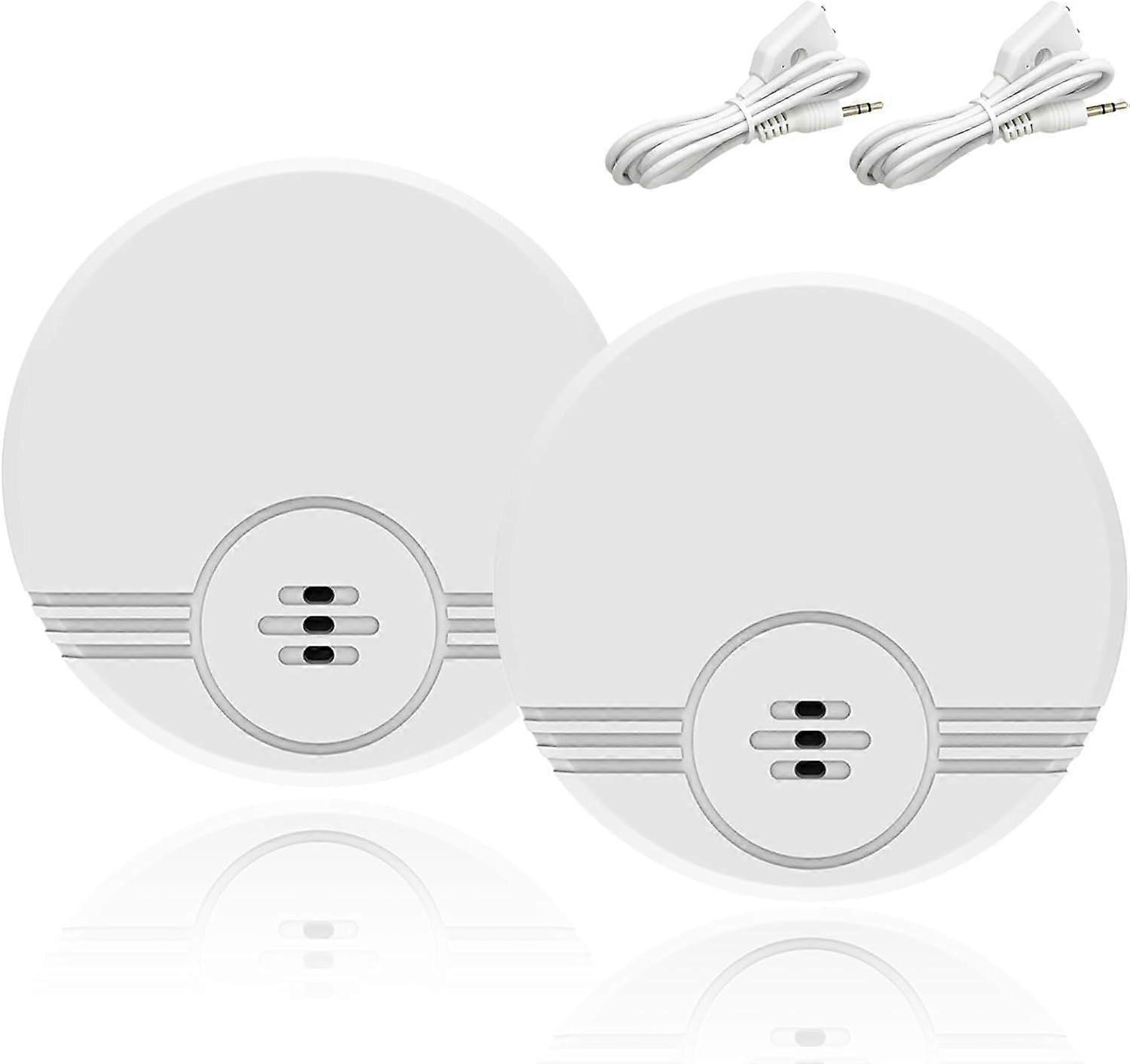 Pack of 2 Water Detectors Water Alarm Water Sensor Water Detector 135 DB Water Monitor Water Alarm for Basements Bathrooms Laundry Rooms Kitch