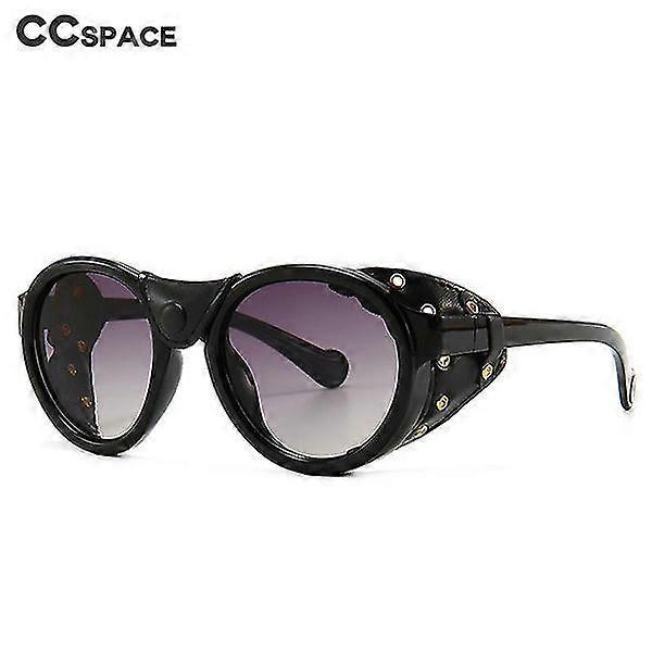 Steampunk Oval Windproof Goggles [black Frame Gray Sheet]