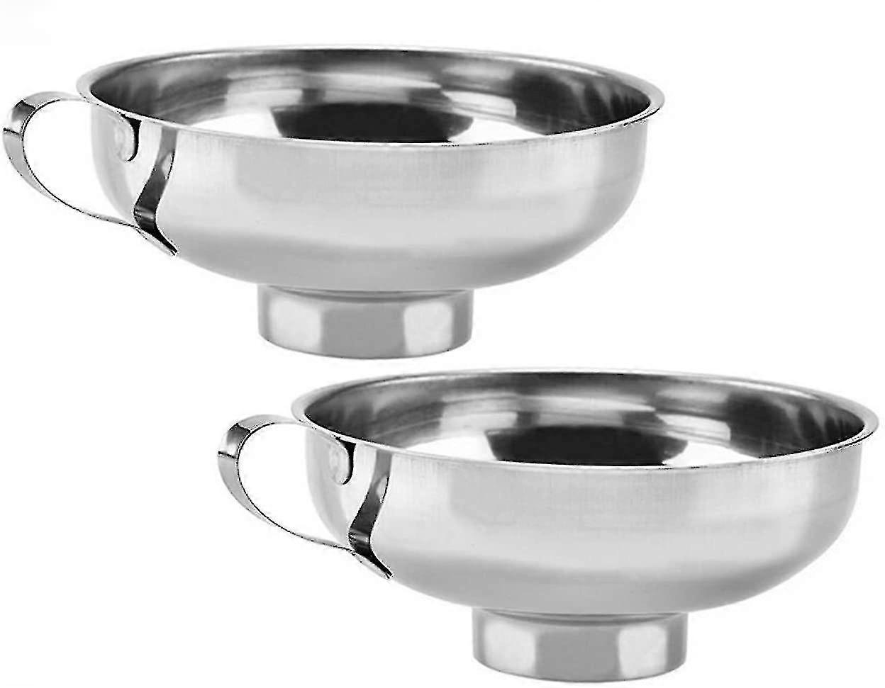 Large Caliber Jam Funnel Stainless Steel Conical Funnel,2 Pcs