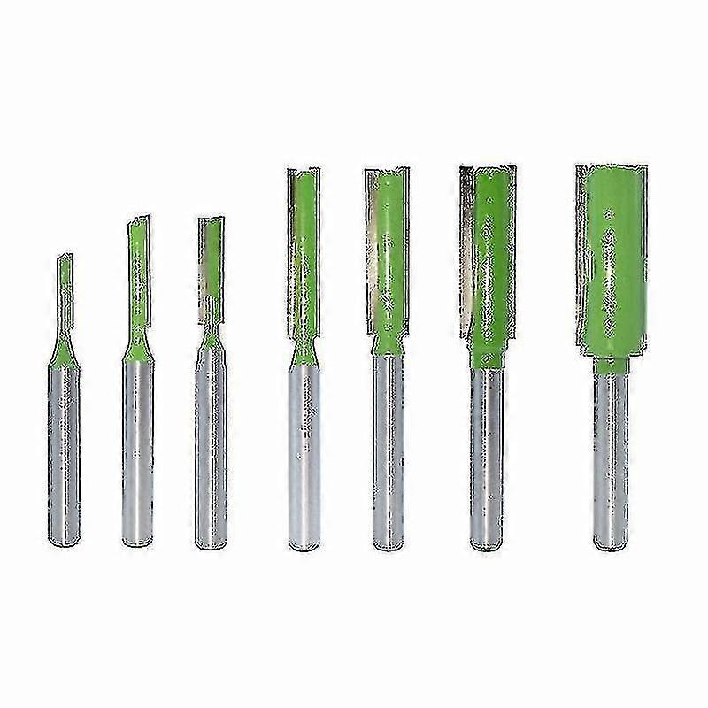 7 Pack 6mm Shank Straight Router Bits, Single / dual Slot Router Bits, Wood Router Bits Straight Cut Flush Trim Pattern Bits ForEmters For Wooding