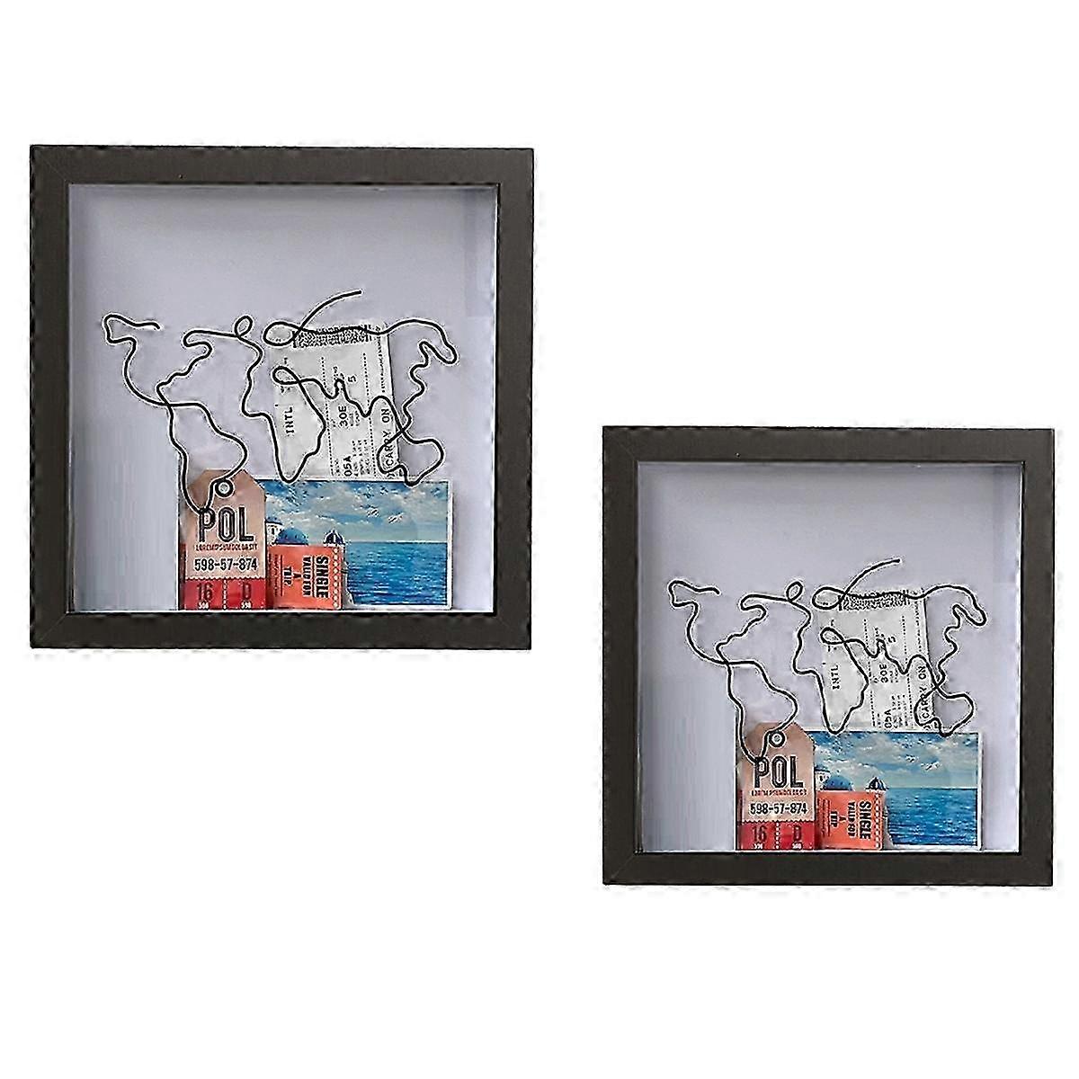 2PCS Adventure Archive Box for billetter, postkort, suvenirlagring