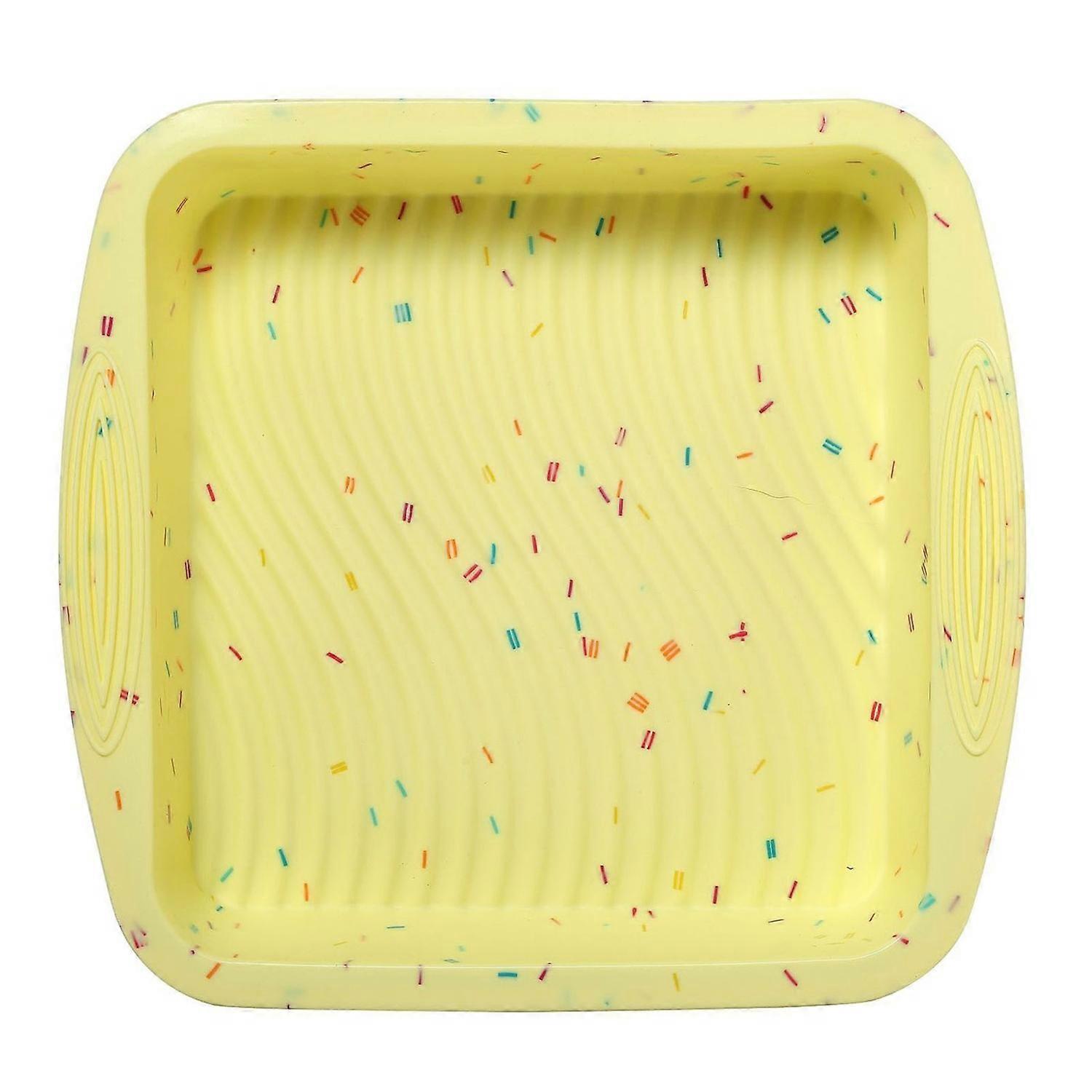 9 Inch Nonstick Square Cake Pan Easy Release Non-Slip High Temperature Resistant Silicone Cake Mold