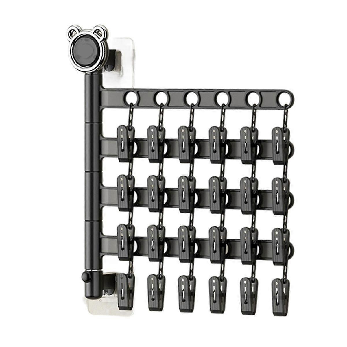 Multi-Functional Drying Rack Socks Underwear Laundry Storage Multi-Clip Wall-Mounted Artifact Balco