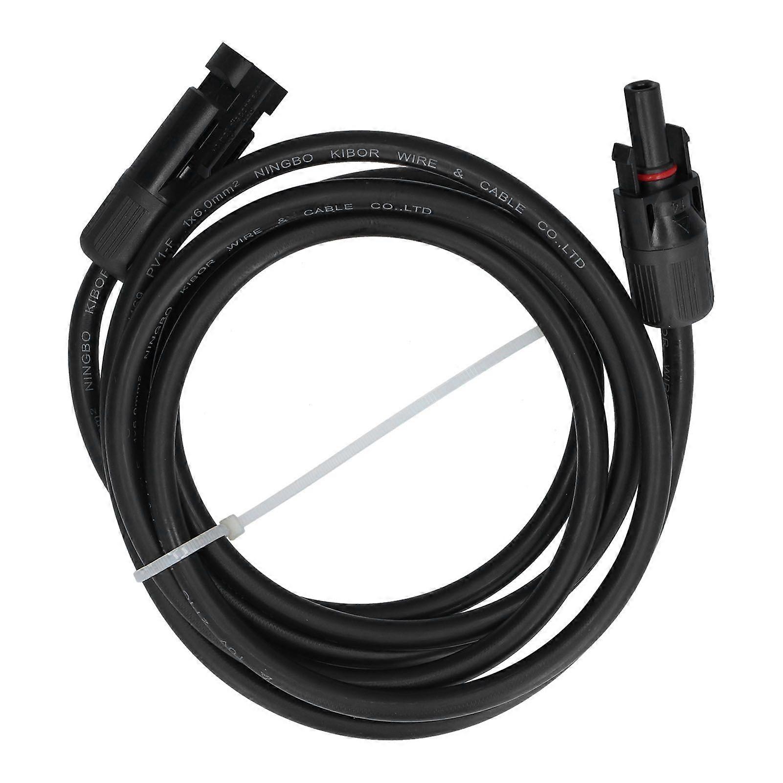 Solar Panel Extension Cable 600V TUV UL Wire 6mmx 2M with Connectors for Battery Series and Parallel