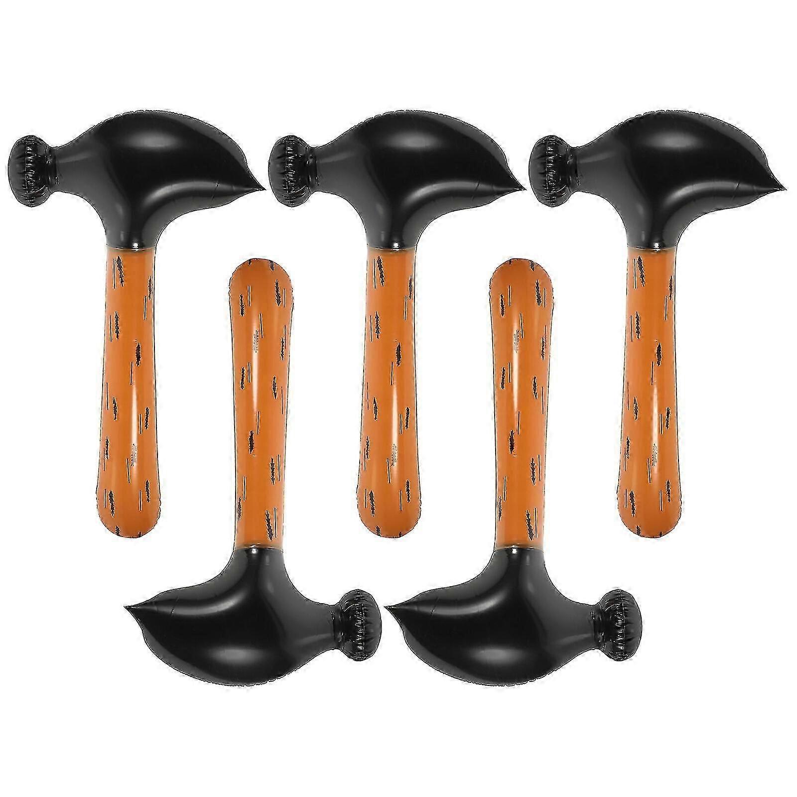 5pcs Pool Party Inflatable Hammer Prop Decorative Toy Hammer Funny Hammer Toy for Kid