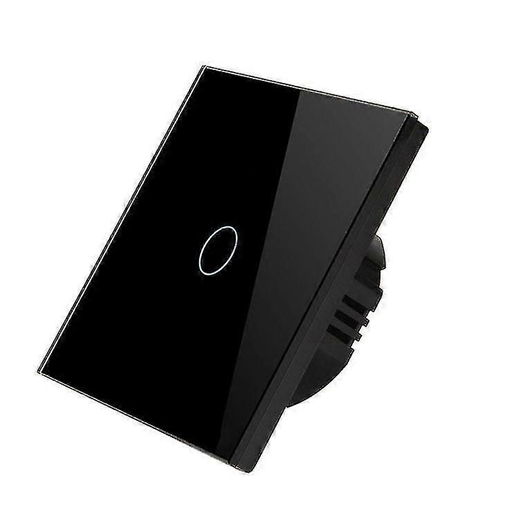 Simple Dimmer For Led Lighting, Black Touch Switch, With Glass Touch Panel And Status Led, No Neutral Needed, Single Pole Switch