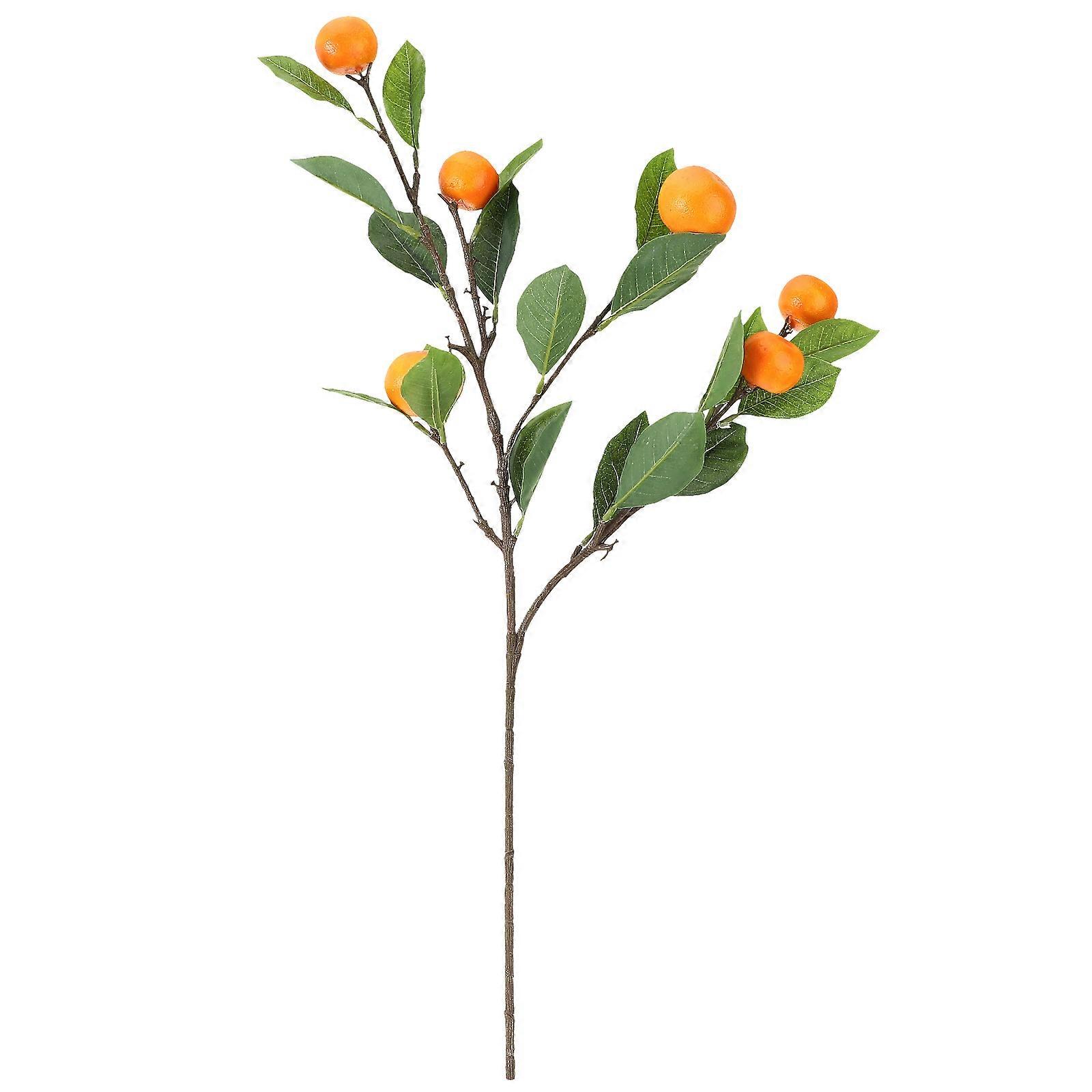 Artificial Tangerine Branch Realistic 63cm Plant for Decor Props
