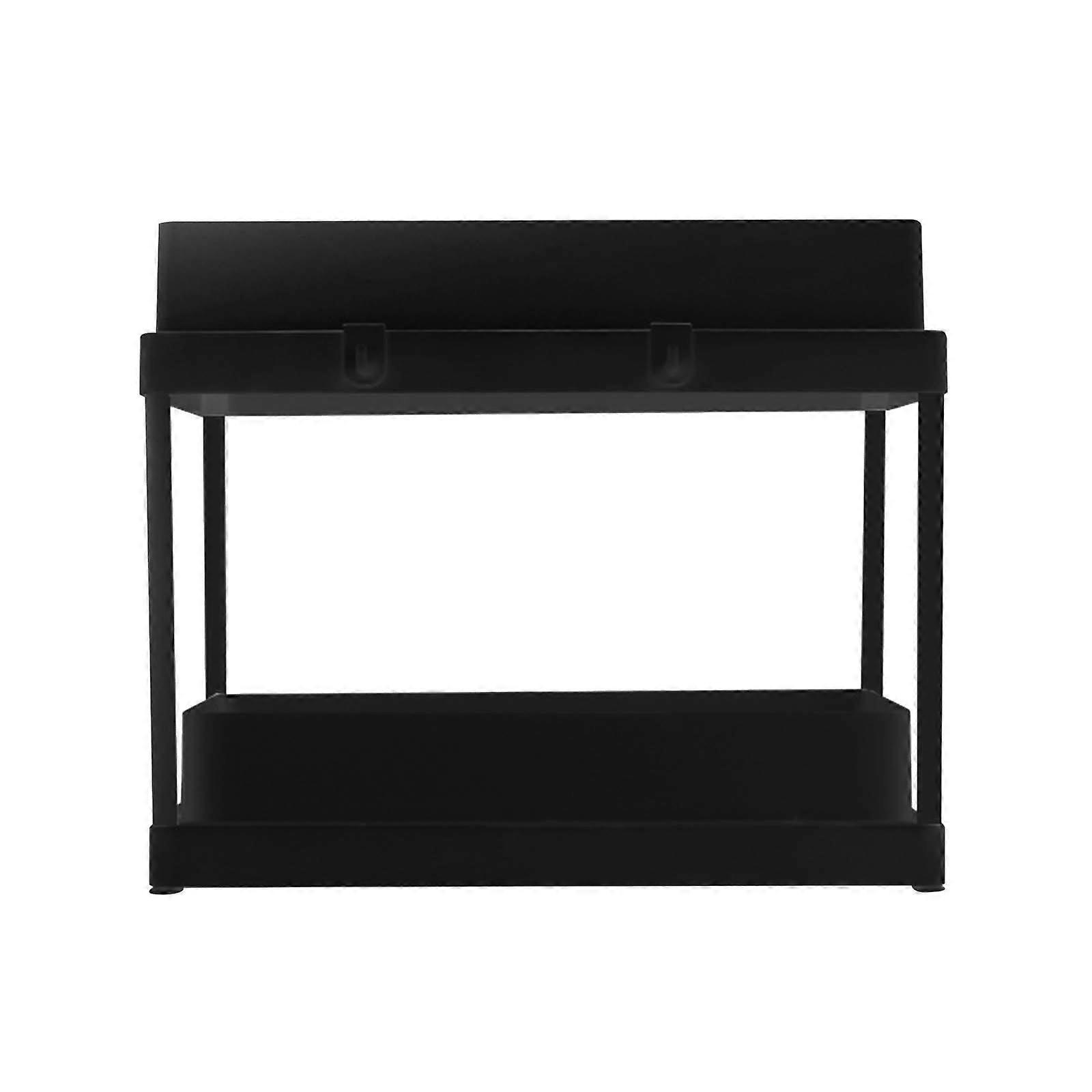 Double Layer Sink Storage Box, Sliding Basket with Hook for Bathroom  Kitchen