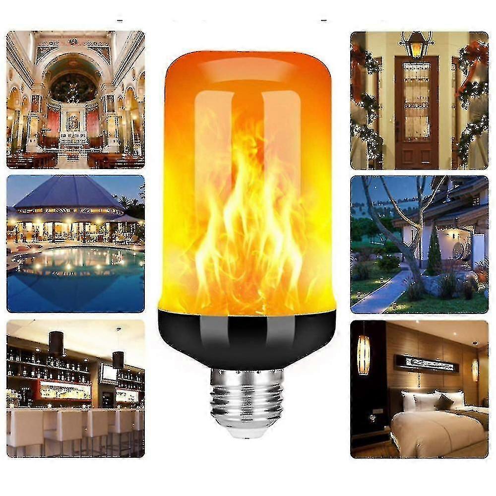 TRHOO-LED Flame Effect Light Bulbs,4 Modes Smart E26/E27 Base TRHOO-LED Flame Effect Light Bulbs,4 Modes Smart E26/E27 Base