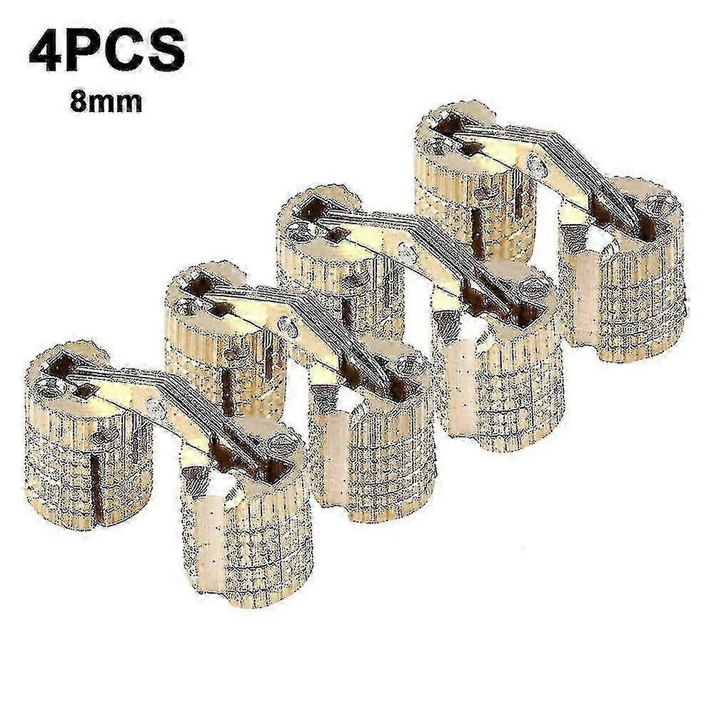 4pcs κρυφοί μεντεσέδες δώρων γραφείων χαλκού ορείχαλκου βαρελιών κρυμμένοι μεντεσέδες ορείχαλκου 8/10/12/14/16mm 180 γωνία ανοίγματος