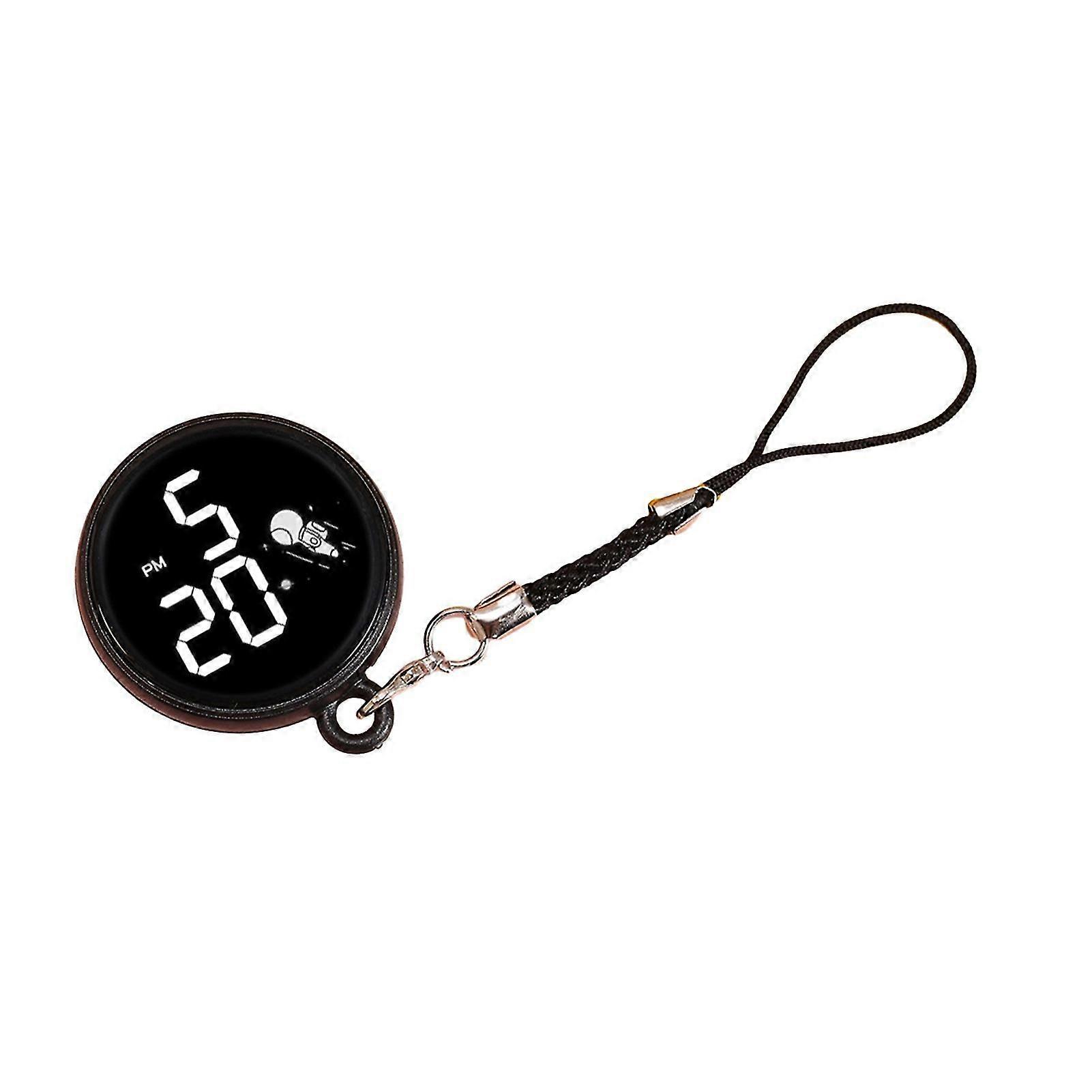 Student Pendant Watch Waterproof Led Digital Electronic Time Display Mirror Keychain With Hanging Rope Watch