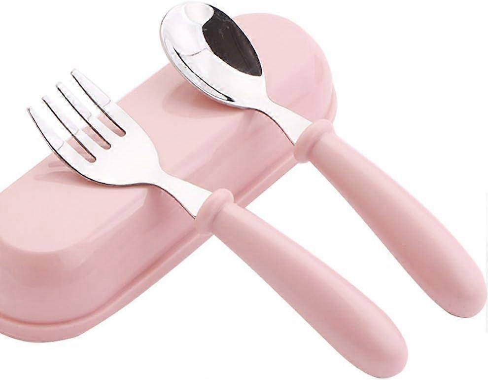 Stainless steel baby cutlery set, suitable for learning