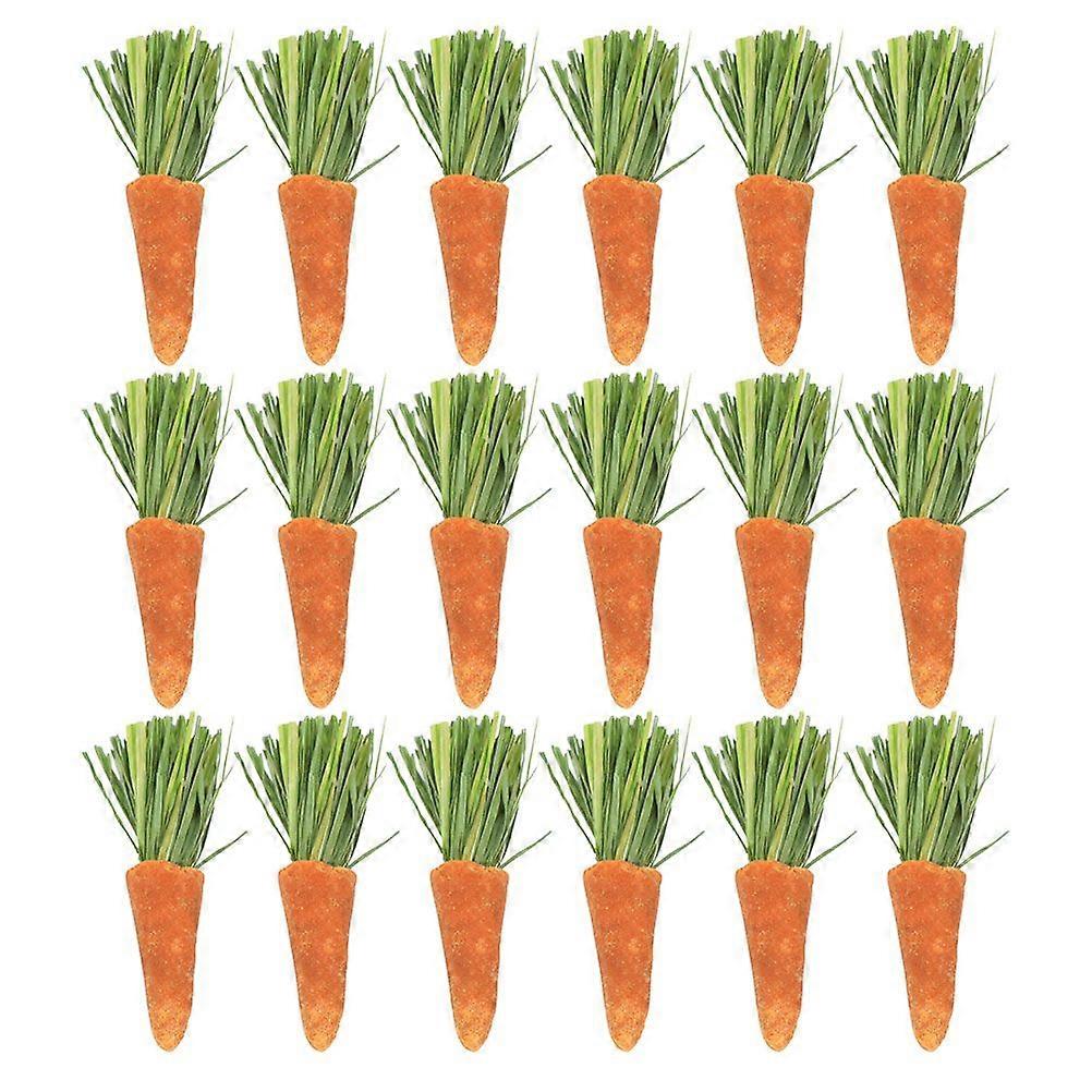 18Pcs Rabbit Chew Carrots Hamster Chewing Toys Small Animals Teething Sticks