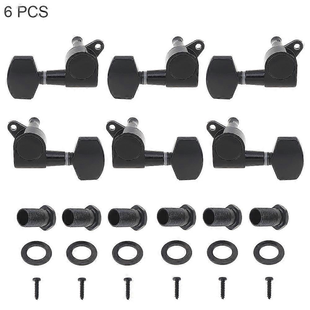 6pcs Guitar Tuning Pegs Tuner 3R+3L Square Head All Closed Machine Head for 40 / 41 Inch Folk Guitar