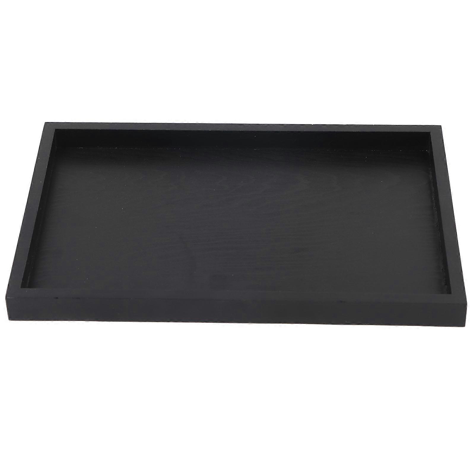 Rechteckiges Tablett aus Massivholz zum Servieren von Tee, Kaffee oder Speisen (25x18x2cm)