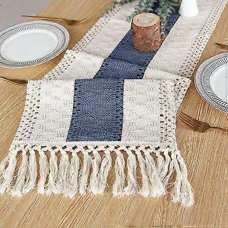 Table Runner 108 Inches Long Farmhouse Rustic with Tassels