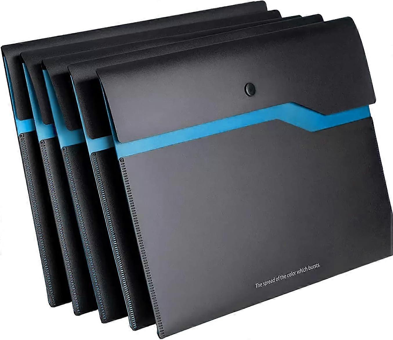 Poly Envelope Folders, Double-Layer Clip, Snap Closure, School, Office