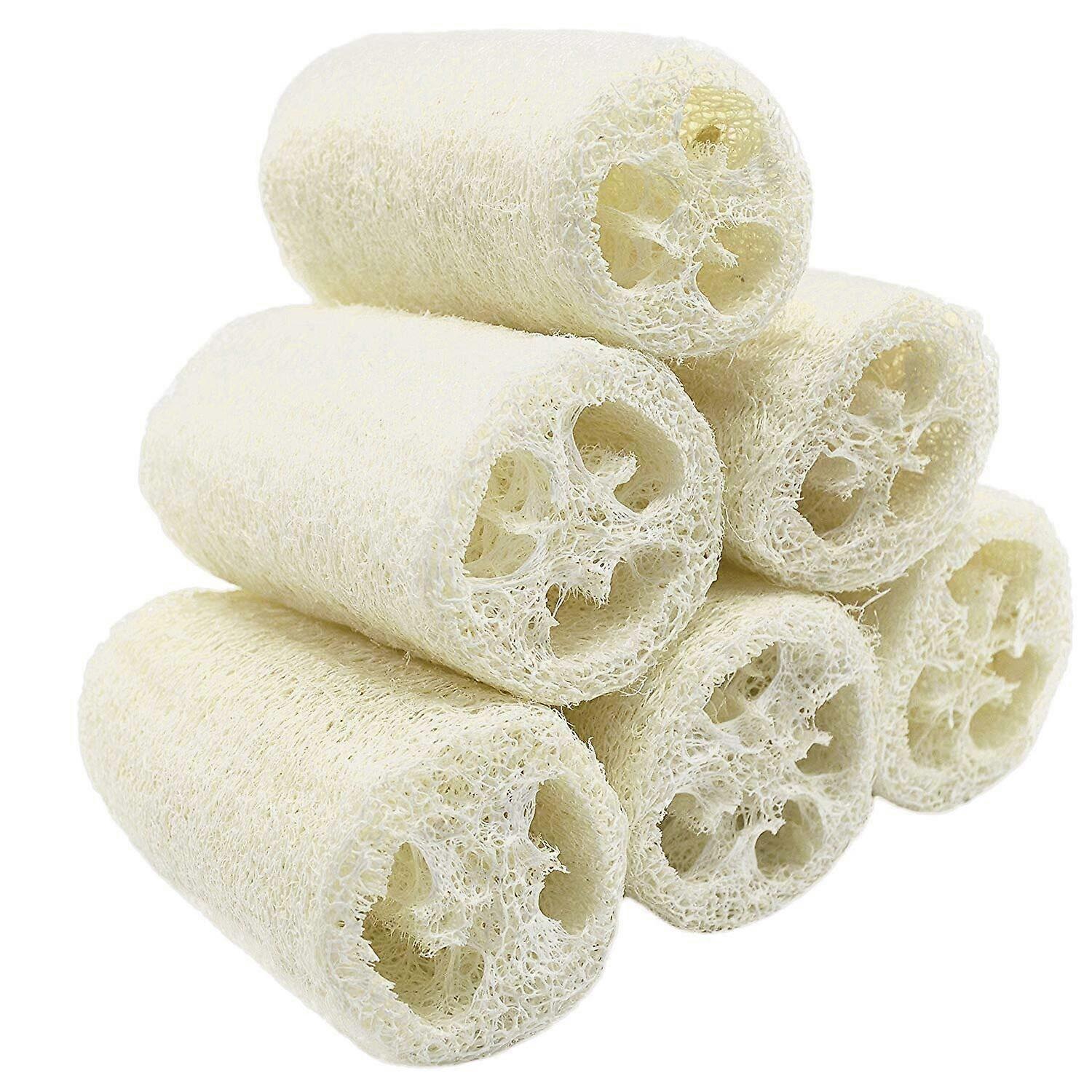 Six-piece natural loofah bath brush