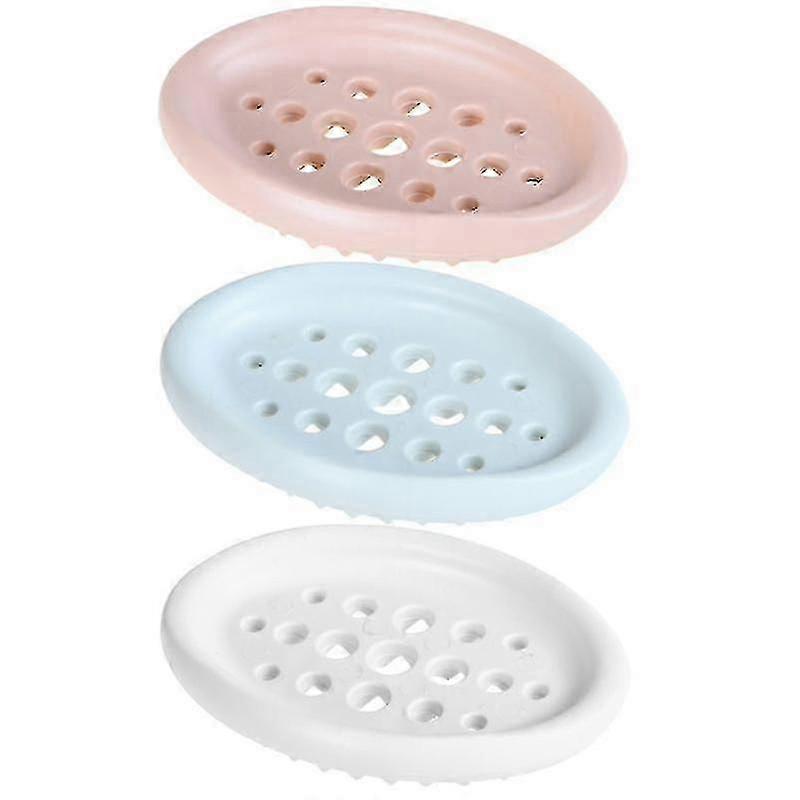 unique 3pcs Soap Dishes, Plastic Soap Case