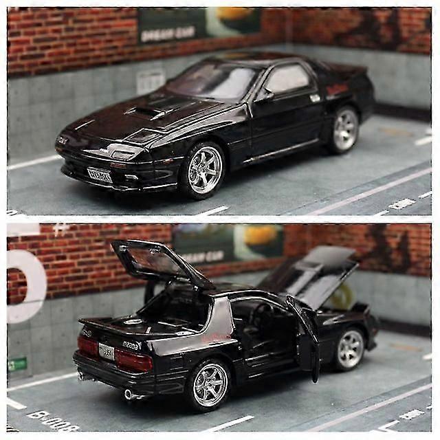 1/32 Mazda Rx7 Initial D Miniatyr Diecast Rx-7 Leksak Bil Modell Ljud Ljus Dörrar Öppningsbar Samling Gåva För Barn Pojke Kid