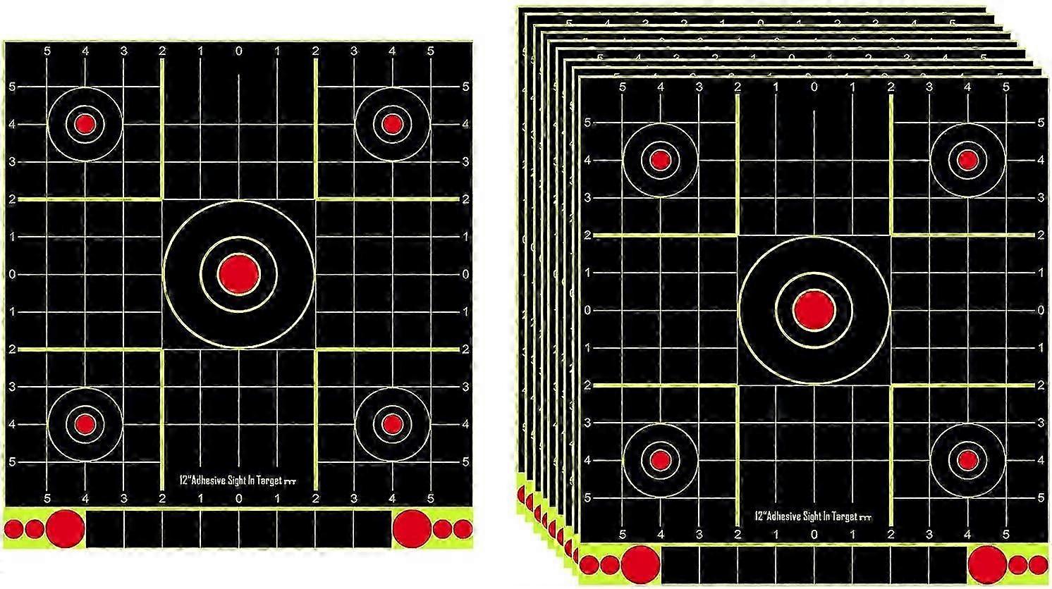 Shooting Target Hunt Training Aids Splatter Paper Targets Self-Adhesive Sticker Sheets12inch10 Pack