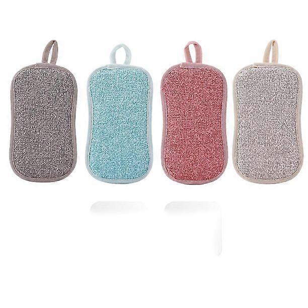 All-Purpose Scrubbing Partner, Multi-purpose Kitchen Scrub Sponges For Everyday Cleaning, Non-Scratch Surface Keeps Your Delicate Items Safe, 4 Pack