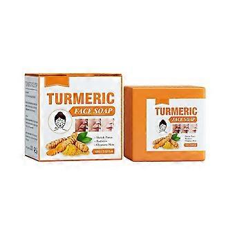 Sapone detergente alla curcuma Sapone detergente esfoliante naturale per schiarare le macchie Eliminare le cicatrici Macchie dell'età Scolorimento delle scottature solari Curcuma 100g