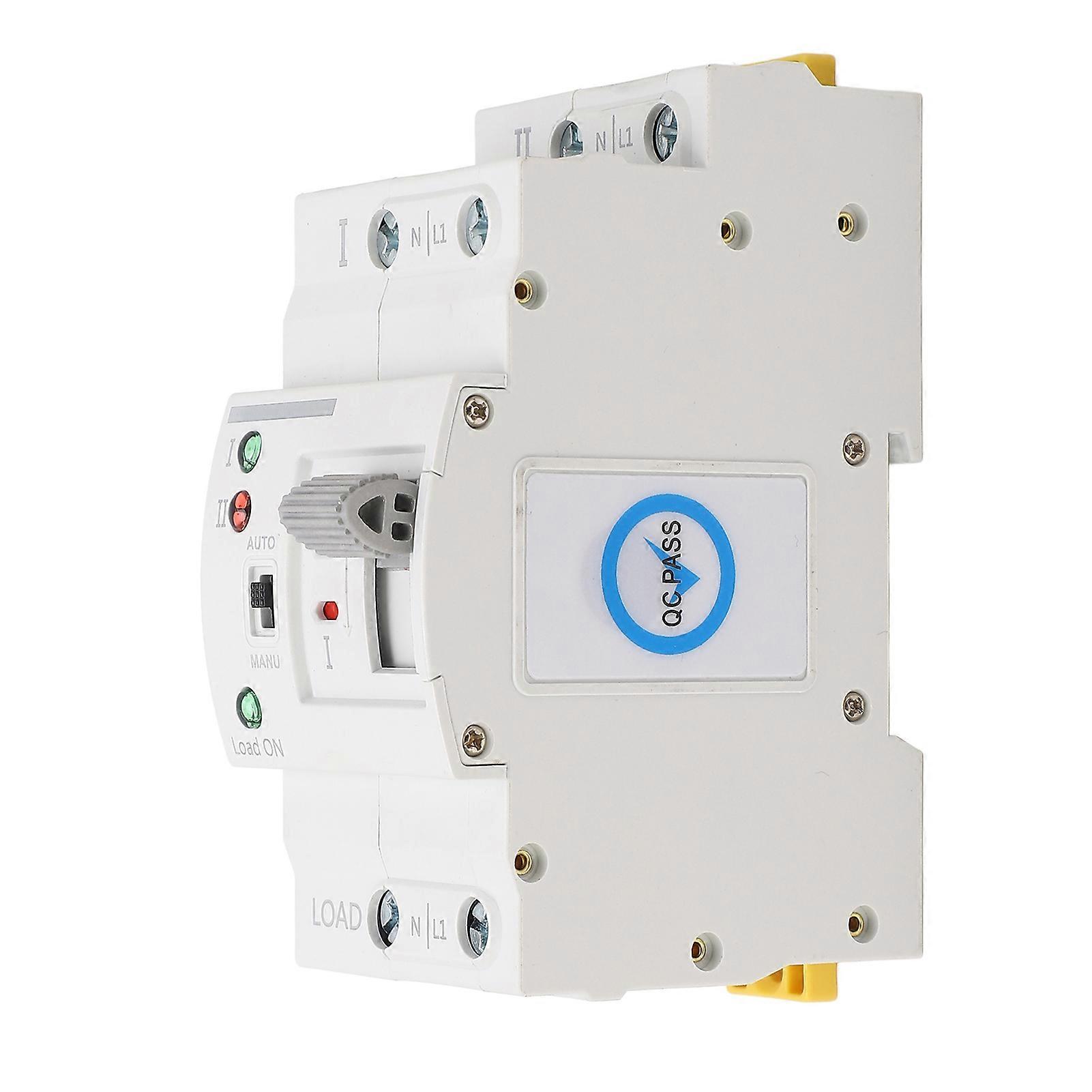 Dual Power Automatic Transfer Switch Tool 2P 63A Generator Circuit Fast Changeover Controller Millisecond Switching 110VAC