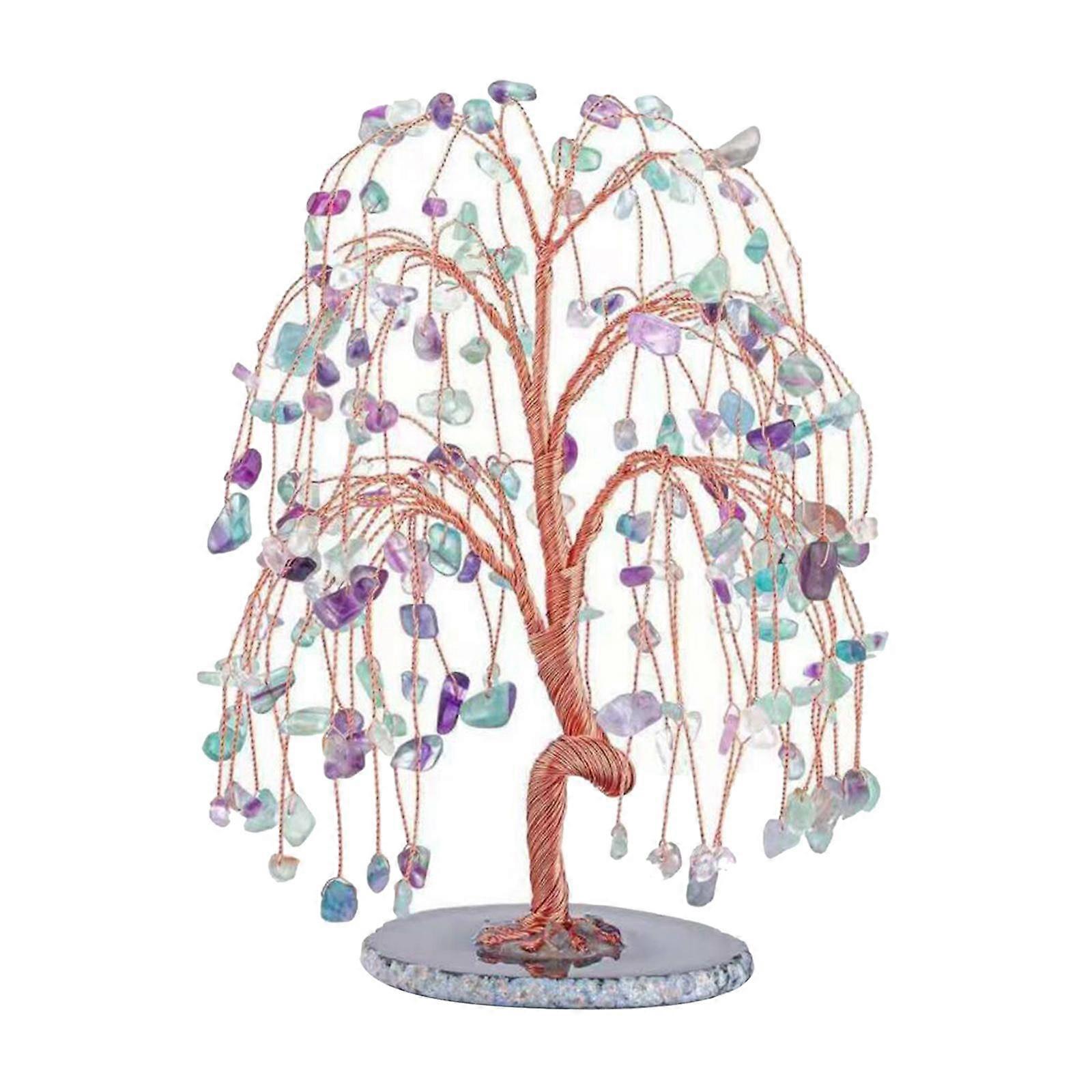 Crystal Tumbled Crystal Gemstone Tree for Wealth Good Decor