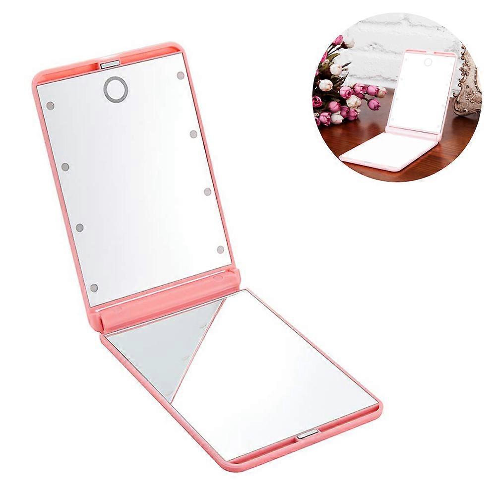 Cosmetic Mirror with LED Lights, Dimmable Touch Sensor Magnification Glass Folding Makeup Mirror for Women Portable