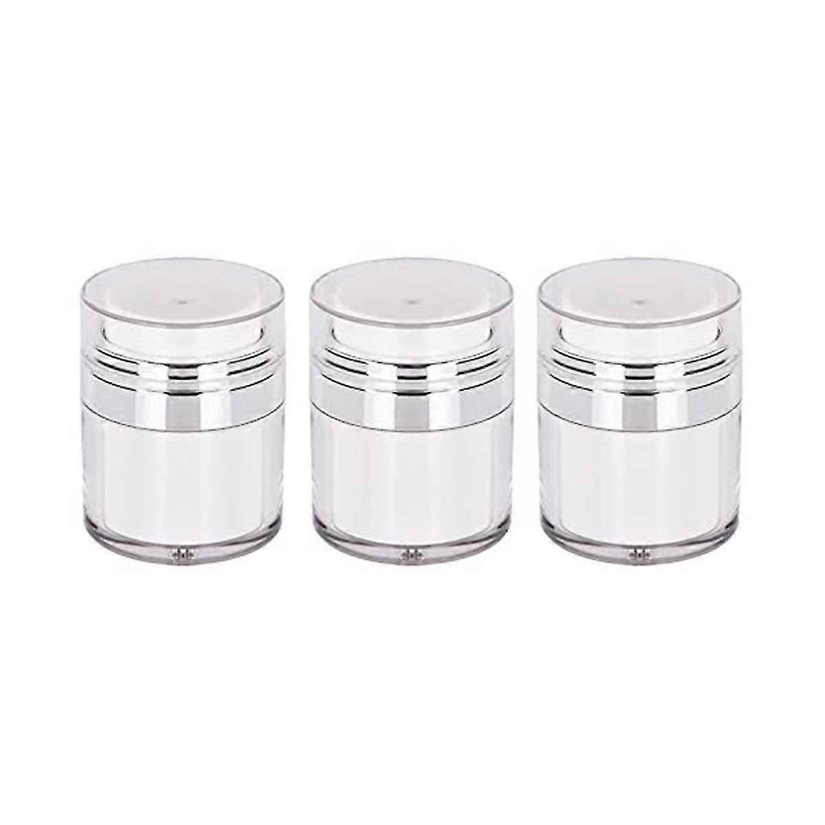 Cream Jar Vacuum , 15ml Airless Pump Jar Bottles Portable Lotion Dispenser, Creams Travel Container