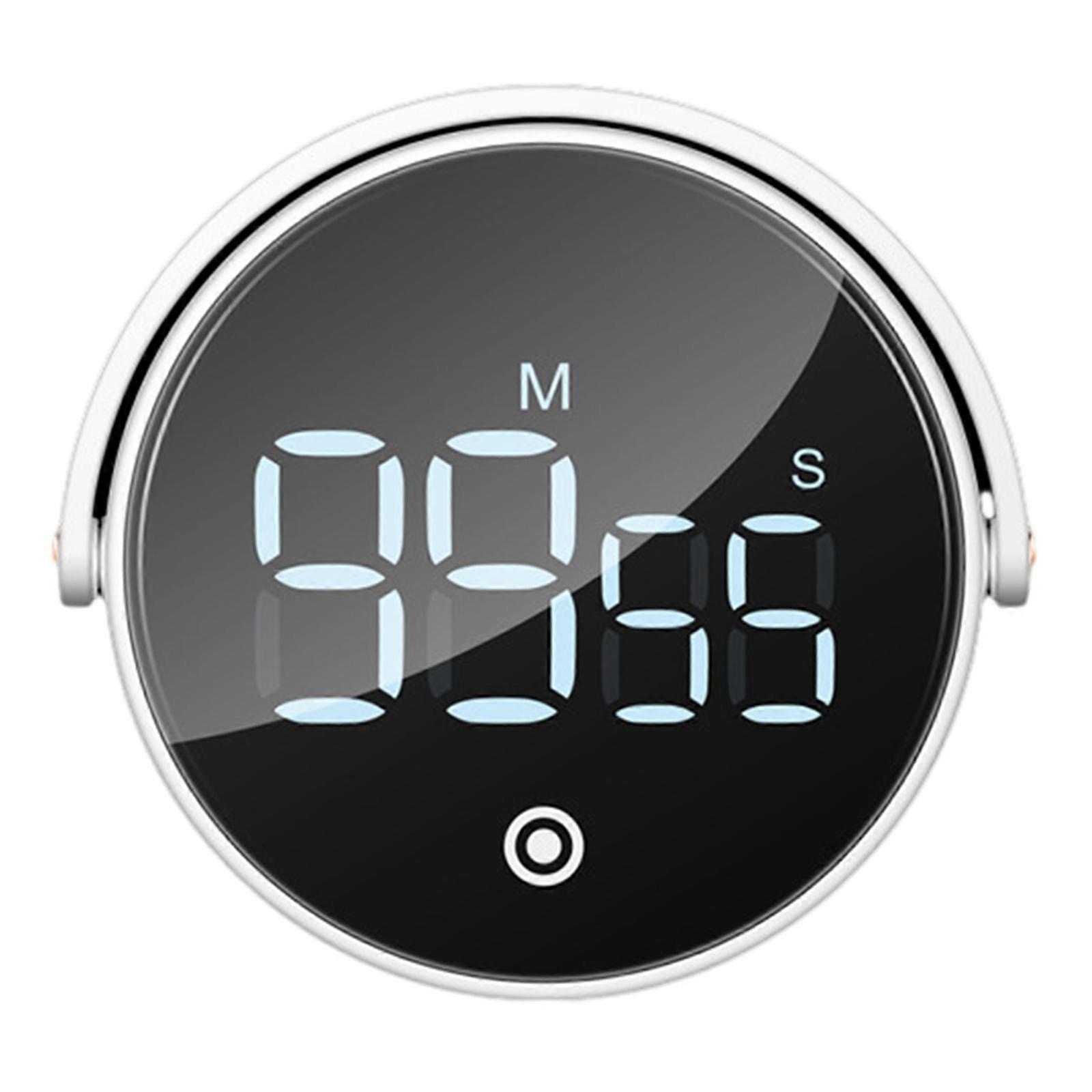Digital Kitchen Timer for Cooking Multi-Function Electronic Timer Big-Digits Loud Alarm Strong Magnetic Backing Class  White