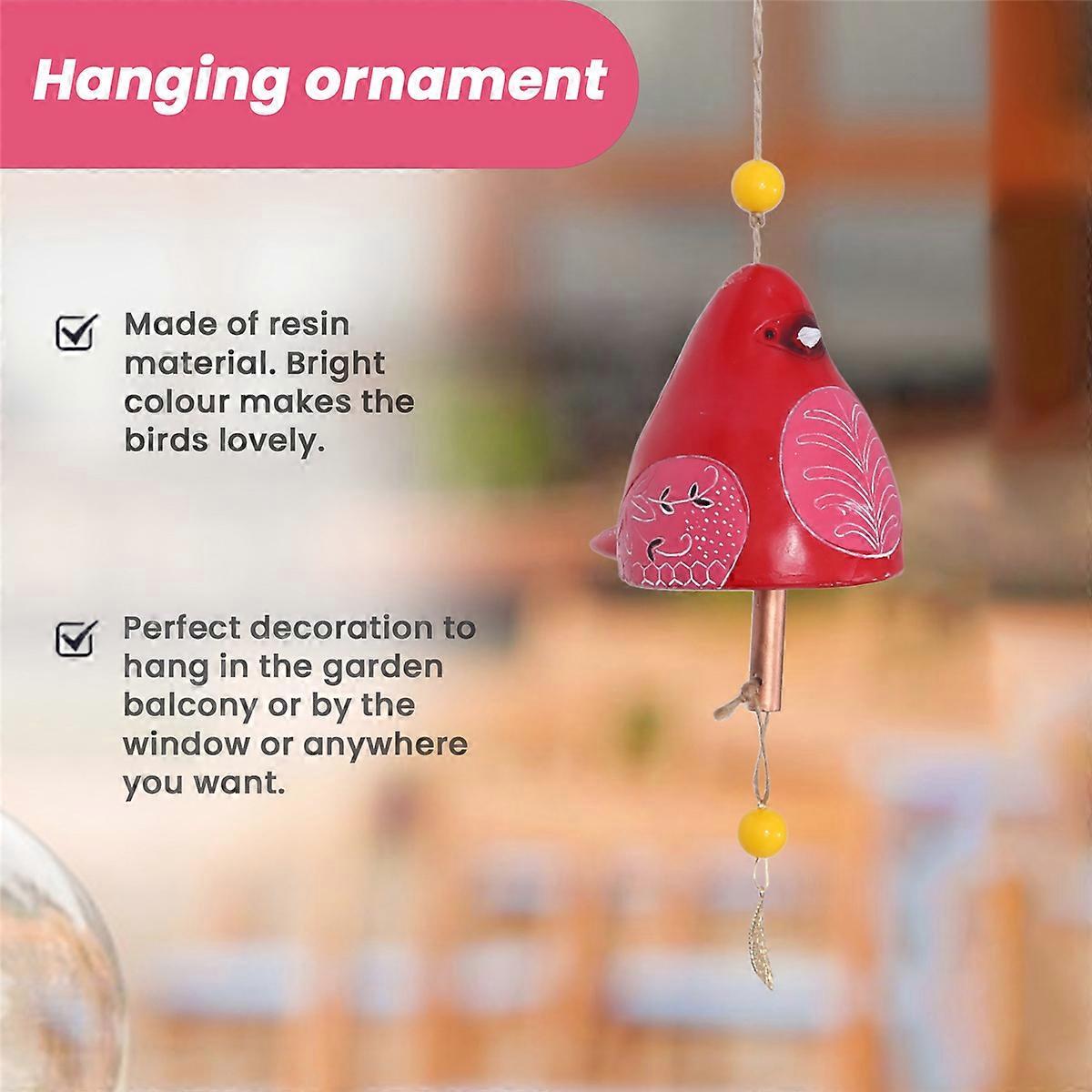 Bird Song Bell Garden Decoration,Hanging Rustic Wind Chime