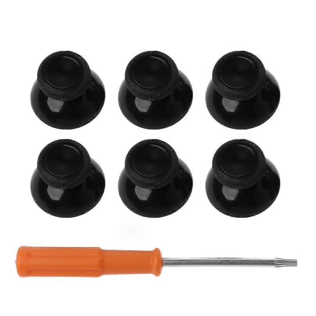 Manette Noir 3D analogique Thumbstick Thumbsticks Cap Gamepad Joystick Poignées avec tournevis Kit pour XB One X Elite S Noir