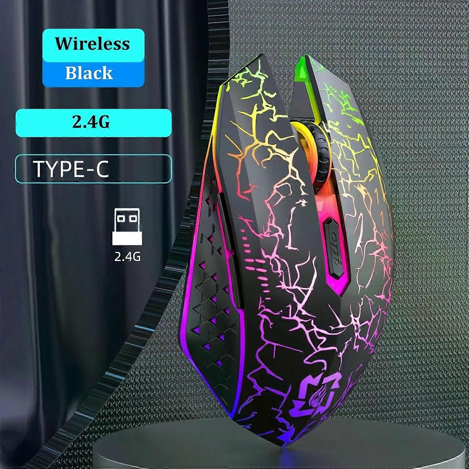 Bluetooth Dual-mode Wireless Mouse Rechargeable Mouse RGB Backlight E-Sports Mechanical Mouse Mice for PC Laptop Macbook
