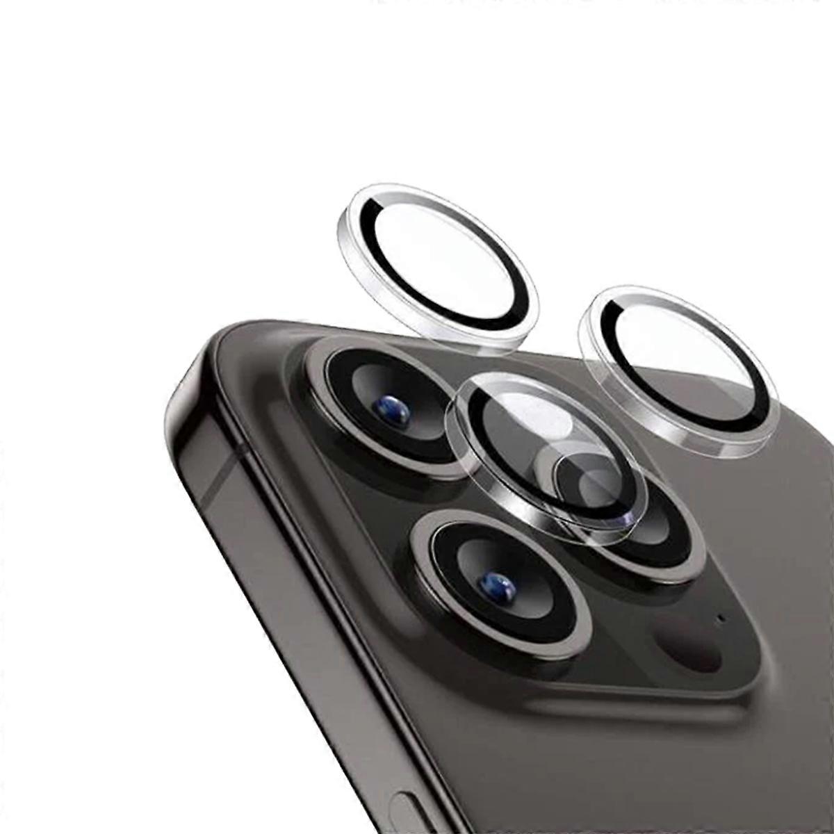 3 osłony obiektywu aparatu do iPhone'a 16 Pro / 16 Pro Max z płaskiego szkła hartowanego, kolor Sienna