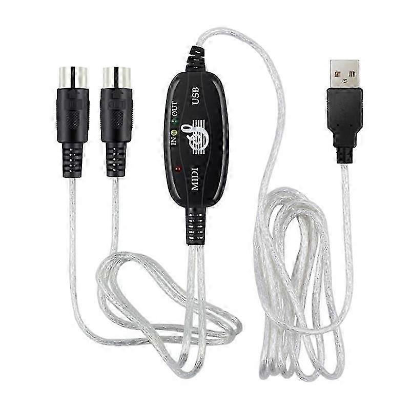 USB na MIDI 5Pin Kabelový Převodník 2 V 1 Na PC Audio Výstup Editace Pro Piano Elektronická Elektronika