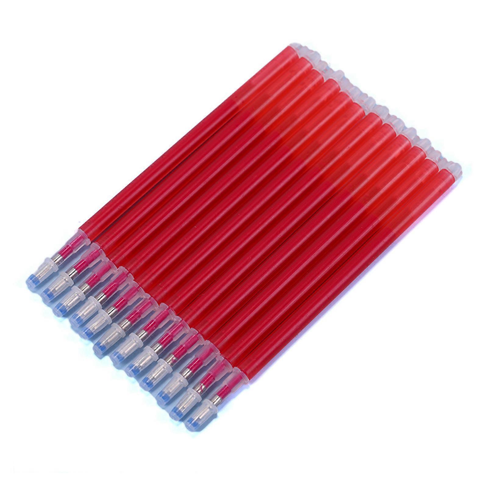 20x Fabric Marking Refills High Temperature Disappearing Fabric Refills Heat Erasable Marker for Embroidery Needlework Red